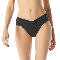 Michael Kors womens Essentials Euro Gathered Bikini Bottoms