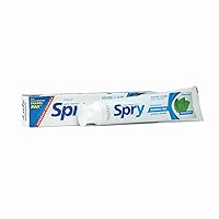 Spry Xylitol Toothpaste 5oz, Fluoride Free Toothpaste Adult and Kids, Teeth Whitening Toothpaste with Xylitol, Natural Breath Freshening, Mouth Moisturizing Ingredients, Peppermint (Pack of 1)