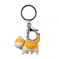 Cute Cat Keychain Cartoon Animal Doll Key Chain 3D Kitten Women Keychain Car Key Backpack Purse Jewelry Gift