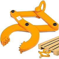 VEVOR Pallet Puller, 3T/6614 LBS Capacity Heavy Duty Steel Single Scissor Yellow Clamp, 6.3 Inch Jaw Opening and 0.5 Inch Jaw Height, Hook Pulling Hoisting Tool for Forklift Chain