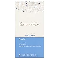Summer's Eve, Feminine Cleansing Douche, Medicated, 2 Ct. 4.5 oz Each (Pack of 1)
