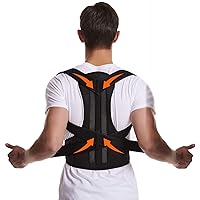 XS-5XL Plus Size Back Support Posture Corrector Belt Adjustable Shoulder Neck Clavicle Spine Support Hunchback Correction Belt Lumbar Brace Reshape Your Body (Color : Black, Size : Medium)