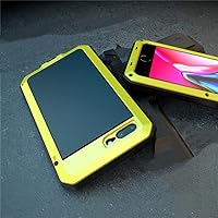 Shockproof Armor Metal Aluminum Phone Case for iPhone 11 Pro XS MAX XR X 7 8 6 6S Plus 5S 5 SE 2020 Full Protective Bumper Cover,Yellow,for iPhone 14