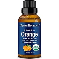 Organic Orange Essential Oil 30ml - Undiluted Natural Sweet Orange Essential Oils for Diffuser, Aromatherapy and Skin Care - Pure Cold Pressed Orange Oil Essential Citrus - Nexon Botanics