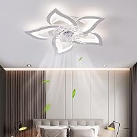 Ceiling Fans, Reversible with Light Dc Mute Fan Lighting 6 Speeds Bedroom Led Ultra-Thin Ceiling Fan Light with Remote Control Modern Living Room Quiet Fan Ceiling Light with Timer