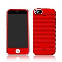 Cut&Paste CP13003-RW iPhone 5c Dual Color Silicone Case RD/WH