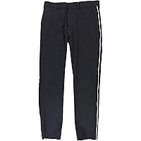 Calvin Klein Mens Side Seam Taped Casual Trouser Pants, Grey, 29W x 30L