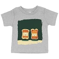 Cute Design Baby Jersey T-Shirt - Toast Graphic Baby T-Shirt - Illustration T-Shirt for Babies