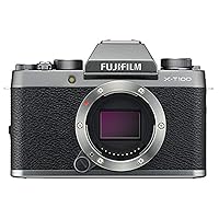Fujifilm X-T100 Mirrorless Digital Camera, Dark Silver (Body Only)