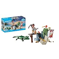 PLAYMOBIL Starter Pack 71473 Pirate with Alligator from 4 Years