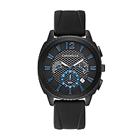 by Bulova Sport Chronograph Mens Watch, Stainless Steel with Black Silicone Strap, Black (Model: 45B159)