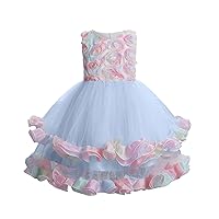 Girls Plaid Dress Toddler Girls Dress Skirt Princess Dress Flower Dress Wedding Dress for Children Girl Teal Dress