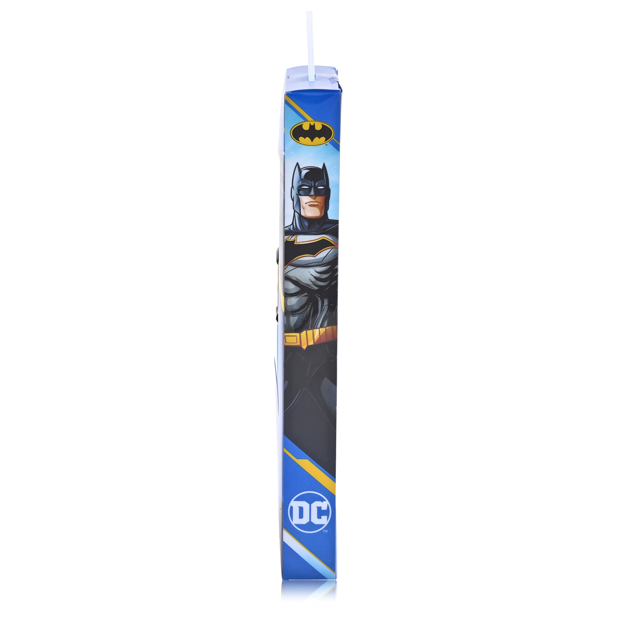 Accutime DC Comics Batman Kids Digital Watch - Side LED Flashlight, LCD Watch Display, Kids, Boys Digital Watch, Silicone Strap in Black (Model: BAT4893AZ)
