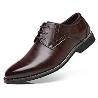 Men's Oxford Shoes Classic Formal Business Pointed Toe Lace Up Dress Shoes