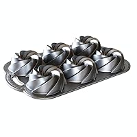 Nordic Ware Heritage Bundtlette Cake Pan, Metallic, Silver