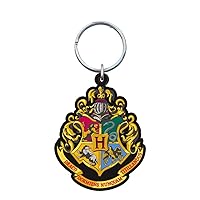 Harry Potter 48066 - Hogwarts School Crest - Rubber Keychain Multi-colored, 1