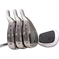 RI Golf Wedge with The Replaceable Insert System | Steel Wedge | New 52° Pitching Wedge, 56° Sand Wedge, 60° Lob Wedge - Reverse Groove and Titanium Inserts - Right Hand (Set of 3)