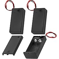 DAIERTEK 3PCS AA Covered Battery Holder with Switch & Wires + 3PCS 9 Volt Battery Holder with ON/Off Switch Cover Lead Wires