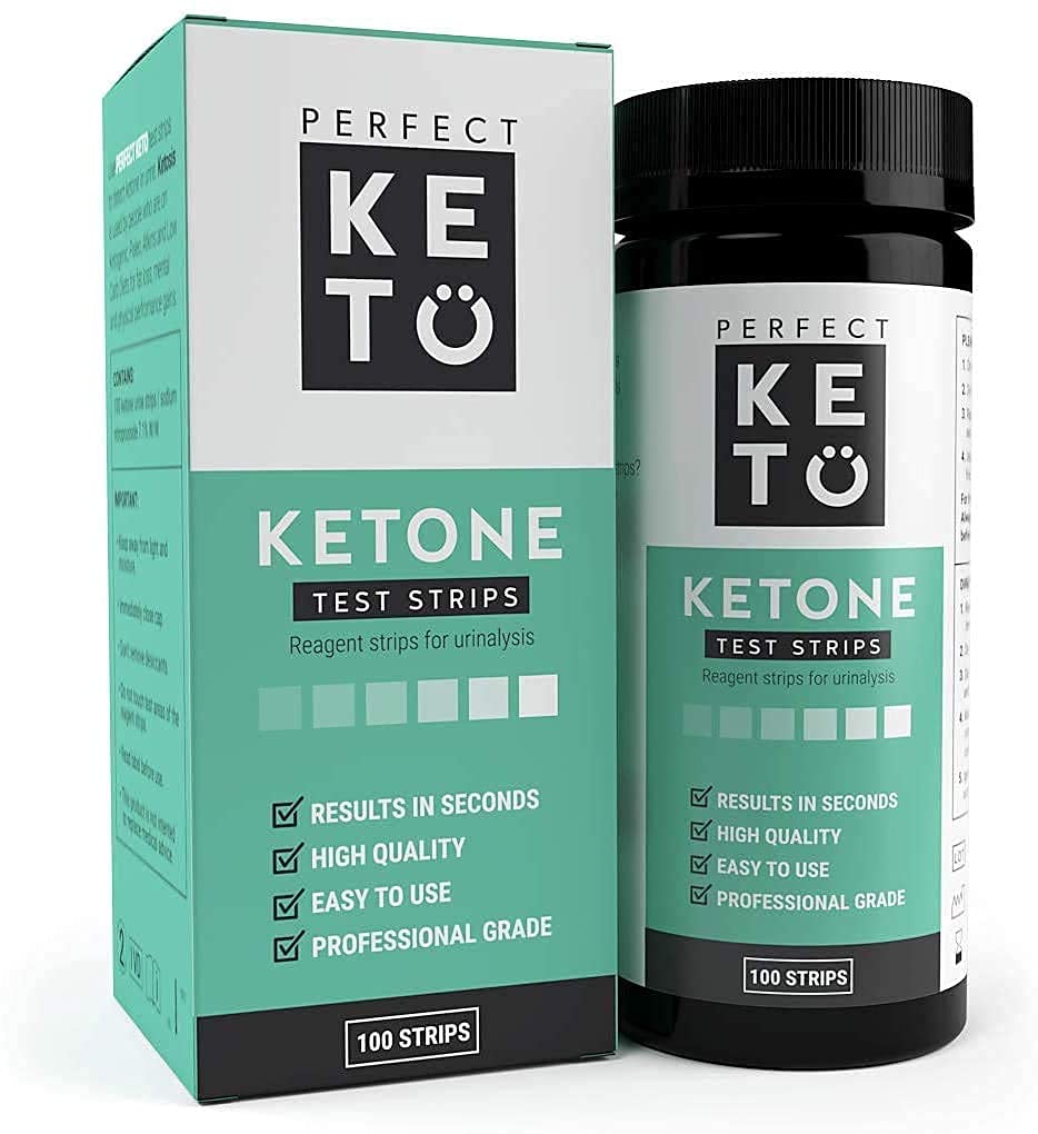 Perfect Keto Starter Bundle for Ketogenic Diet - Best to Burn Fat and Support Energy - Exogenous Ketone Base, MCT Oil Powder, Grass-Fed Keto Collagen and Ketone Testing Strips (Chocolate)