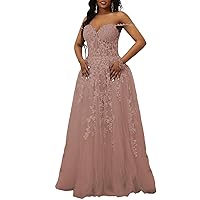 A-Line/Princess Modern Evening Dress Off-The-Shoulder Sleeveless Floor-Length Prom Dress with Applique 2024 MZ023