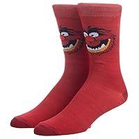 Disney The Muppets Socks Animal Men's Casual Crew Socks, Shoe Size 8-12
