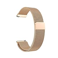 Magnetic Suction Strap Stainless Steel Replacement Strap 20/22mm Milan Watch Band (Color : Rose Gold, Size : 22mm)