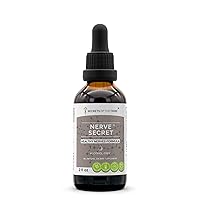 Nerve Secret Alcohol-Free Extract, Tincture, Glycerite Turmeric, Feverfew, Passionflower, Hawthorn, Skullcap, Supplement (2 FL OZ)