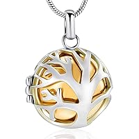 Ashes Keepsake Cremation Urn Necklace,for Ashes Keepsake Pendant Tree Ball Locket Memorial Jewelry