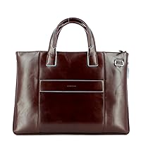 PIQUADRO Bag Blue Square briefcase Leather brown Expandable - CA4021B2-MO