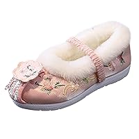 Girls Cotton Shoes Ancient Costume Hanfu Shoes Children Baby Cloth Shoes New Year Clothing Shoes Vow Girl Boots