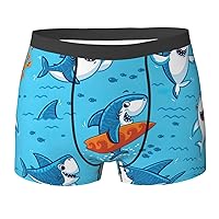 NEZIH Undersea whale Print Mens Boxer Briefs Funny Novelty Underwear Hilarious Gifts for Comfy Breathable