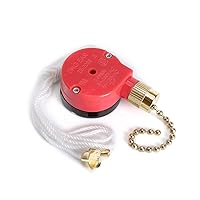 Ceiling Fan Switch Set Zing Ear ZE-208S 3 Speed 4 Wire Fan Switch Pull Chain Ceiling Fan Switch Speed Control Switch with Rope for Ceiling Fans, Wall Lamps, Cabinet Light, Brass