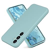 Varikke for Samsung Galaxy A54 5G Case Liquid Silicone, Soft Skin Touch Silicone Gel Rubber Case with Full Camera Lens Protection, Cute Slim Shockproof Protective Cover for Samsung A54, Light Blue