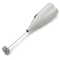 Zyliss Handheld Electric Milk Frother - Battery-Powered Frother for Coffee - Create Hot or Cold Foam in Cappuccinos, Lattes, or Shakes - Perfect Accessory for Your Coffee Bar - White