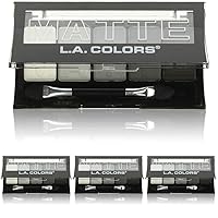 L.A. COLORS 5 Color Matte Eyeshadow, Black Lace, 0.08 Oz (Pack of 4)