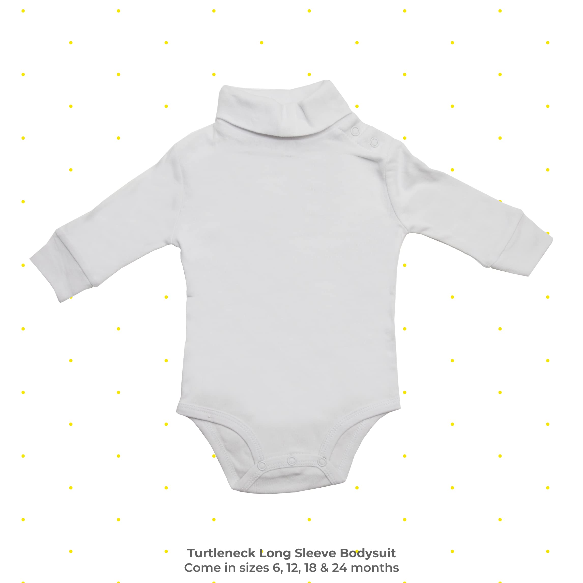 Spasilk Baby Boys' 2 Pack Turtleneck Long Sleeve Bodysuit