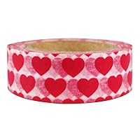 Wrapables Hearts & Sweets Japanese Washi Masking Tape - Red Hot Hearts