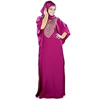 Hadiyah Kaftan Muslim Islamic Long Burqa Dress KF-029 Magenta