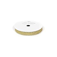 American Crafts Glitter Ribbon Strips, 3/8-Inch, Solid Gold