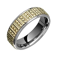 Centaurus Titanium Ring with 14K Gold Design Center