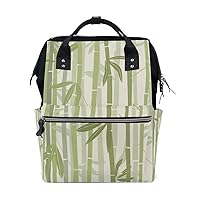 Diaper Bag Backpack Bamboo Forest Casual Daypack Multi-Functional Nappy Bags