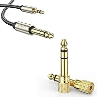UGREEN 6.35mm 1/4 Male to 3.5mm 1/8 Audio Cable 3FT Bundle with 2 Pack 1/4 inch Male to 3.5mm Female Headphone Adapter