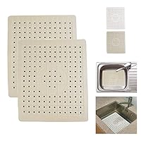 2 Pack Kitchen Sink Mat Drain Pad Protector 10