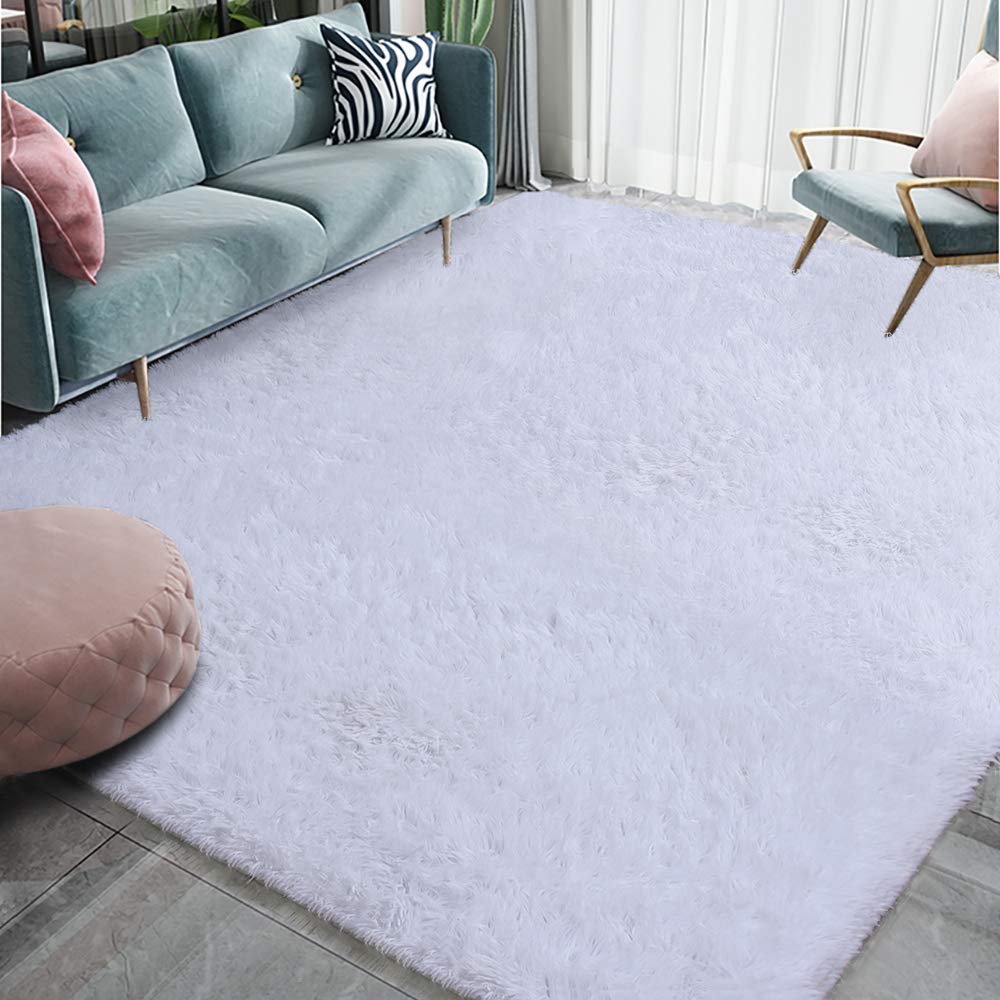 Homore Luxury Fluffy Area Rug Modern Shag Rugs for Bedroom Living Room, Super Soft and Comfy Carpet, Cute Carpets for Kids Nursery Girls Home, 5x8 ...