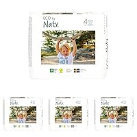 Eco by Naty Pull Ups - Hypoallergenic and Chemical-Free Training Pants, Highly Absorbent and Eco Friendly Pull Ups for Boys and Girls - Size (4) 2T-3T (18-33 lbs) - 22 Count (Pack of 4)
