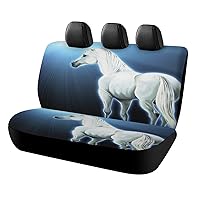 Fantasy Unicorn Car Seat Covers for Back Seat Universal Auto Seats Protector Soft Pet Back Seat Covers 120x59x76cm