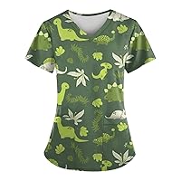 Womens Graphic T Shirts,Women Fashion St. Parklett's Day Print Short Sleeve Workwear with Summer Shirt for Women 2024 Casual