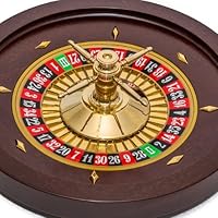 Bello Games Collezioni - Bello Professional 24K Gold Plated-Solid Mahogany Roulette Wheel from Italy 21 5/8