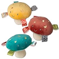 Taggies Stuffed Animal Soft Toy with Sensory Tags, 3 Piece Bundle, Fun Guy Mushrooms