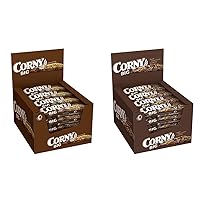Corny Big Chocolate Cereal Bars, Pack of 24 (24 x 50 g) & Big Dark Chocolate Cookies, Cereal Bars, Pack of 24 (24 x 50 g)
